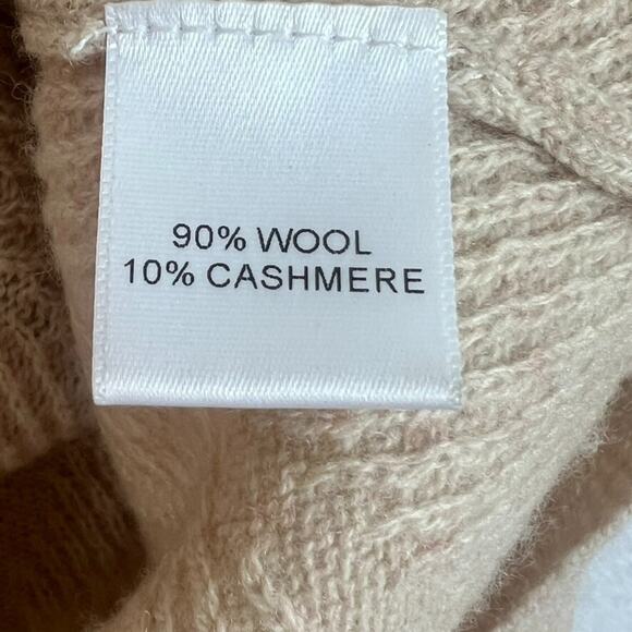 Quinn Knit Sweater Women's Size XS Turtle Neck Cream Long Sleeve Wool Cashmere - Picture 6 of 10